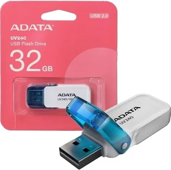 USB flash disk Flash disk ADATA AUV240-32G-RWH 32 GB USB 2.0 bílý