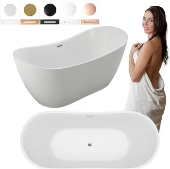 Vana VOLNĚ STOJÍCÍ VANA GRACE AKRYLÁTOVÁ + SIFON A ZÁTKA 3 170X80X72 BÍLÁ