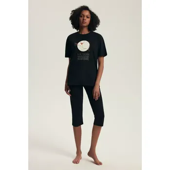 Pánské pyžamo DÁMSKÉ PYŽAMO DAIROKU 43728 AW25 černá M