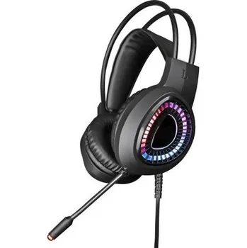 Sluchátka VARR GAMING RGB HEADPHONES 40MM WITH MIC USB 7.1 FOR PC & PS5 BLACK
