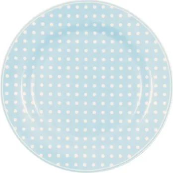 GREEN GATE Porcelánový talíř Dotty Pale Blue