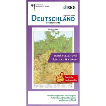 Deutschland auf einen Blick! Übersichtskarte 1:750 000 - BKG - Bundesamt für Kartographie und Geodäsie