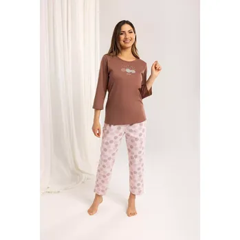 Pánská móda Pyžamo Regina 702 3/4 2XL Z25/26 dámské Růžová XXL