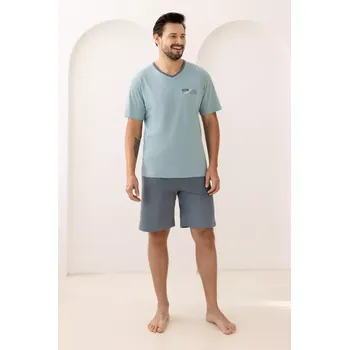 Pánská móda Pyžamo Regina 504 cr/r M-XL W26 pánské zelená L