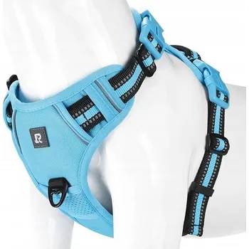 Postroj pro psa Postroj pro psa hrudní tréninkový reflexní netahající modrý S