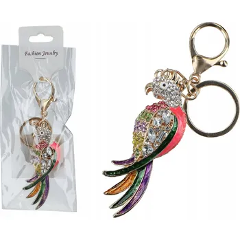 PŘÍVĚSEK NA KLÍČE PŘÍVĚSEK NA KABELKU PAPOUŠEK PTÁK DÁREK PRO NI