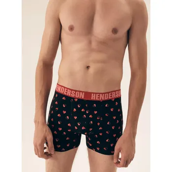 Pánská móda Boxerky Henderson 42595 Spot A'2 M-3XL Černá XXL