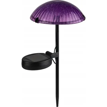Venkovní osvětlení Solární LED zahradní lampa ve tvaru houby IP44 fialová terasa balkon dekorace