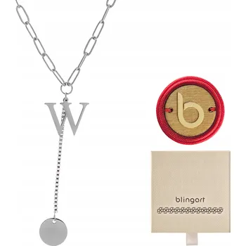 Náhrdelník Dámský náhrdelník, chirurgická ocel , písmeno W s logem celebrity, s gravírováním BLINGART