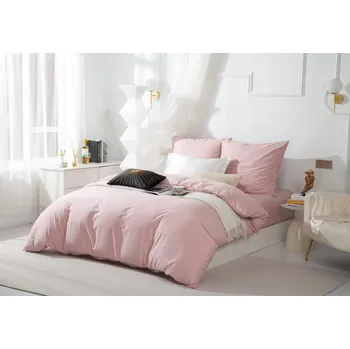 Povlečení Luxusní Povlečení Saténová růžová královna 160 x 200 cm Zlatá Biza Lamovka