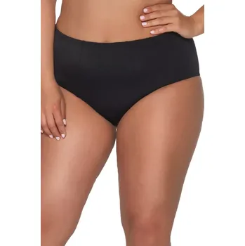 Dámské plavky SPODNÍ DÍL PLAVEK 13/4 ČERNÝ černá XXXL