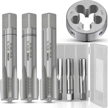 Závitořezný nástroj Závitníky + Závitová očka M18x1 HSS SADA 3+1 KOMPLET ZÁVITNÍKŮ