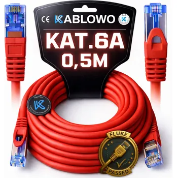 Síťový kabel LAN KABEL SÍŤOVÝ RJ45 CCA ETHERNET CAT.6A S/FTP 0,5M LANBERG