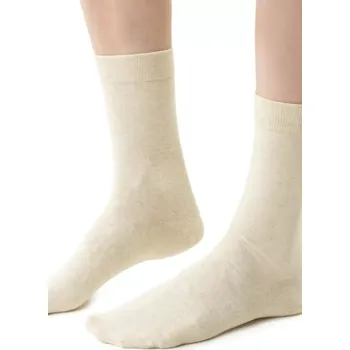 Pánská móda Dámské ponožky s plátnem 194 světle béžová melanž 38-40