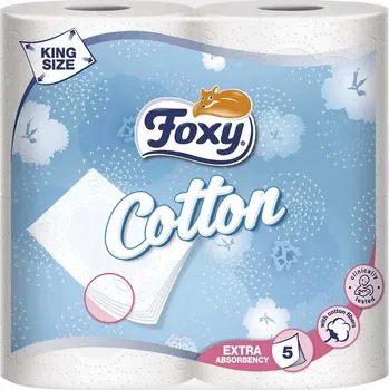 Toaletní papír Foxy Bavlněný toaletní papír 5 vrstev 4 role