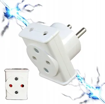 Elektrická zásuvka Elektrická Zásuvka rozbočka Elcan bílá