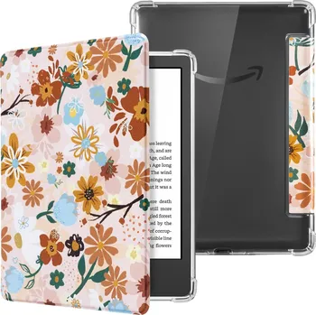 COBAK ochronne Etui do Kindle Colorsoft Ochranné pouzdro na Kindle Colorsoft / Paperwhite 12, květinový vzor, růžová kniha