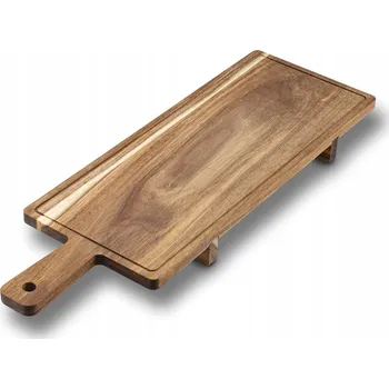 Kuchyňské prkénko DŘEVĚNÉ prkénko na servírování z akácie na nožičkách, dlouhé - na sýry Konighoffer