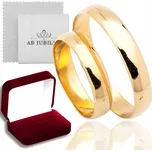 Prsten AB Jubiler žluté zlato 585 leštěný 4,00 mm gravírování