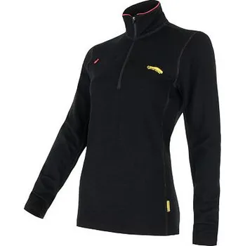 Dámské oblečení SENSOR MERINO UPPER dámská mikina krátký zip černá Velikost: XXL