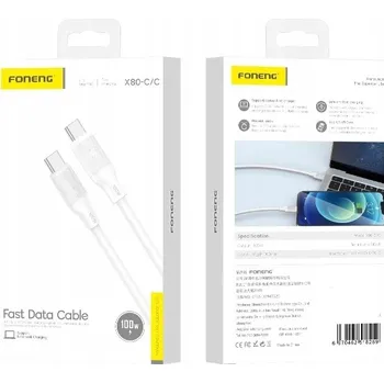 Datový kabel Kabel FONENG USB typ C - USB typ C 1 m bílý