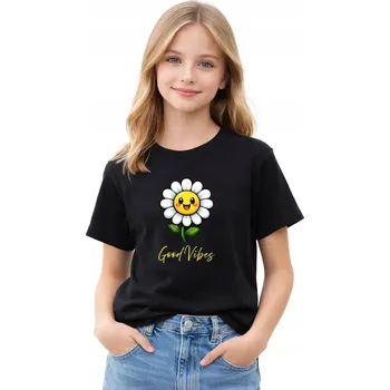 Chlapecké tričko Smily Daisy Pohádkové tričko dětské černé 12-14 let