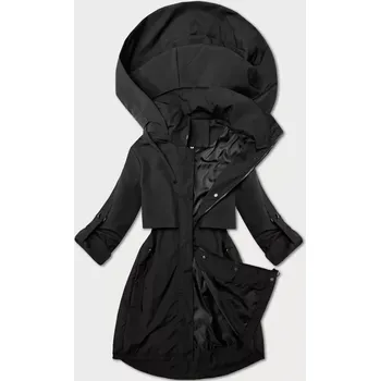 Dámská bunda Jednoduchá černá dámská plus size bunda bez zateplení J Style (16M9257-392) odstíny černé 50