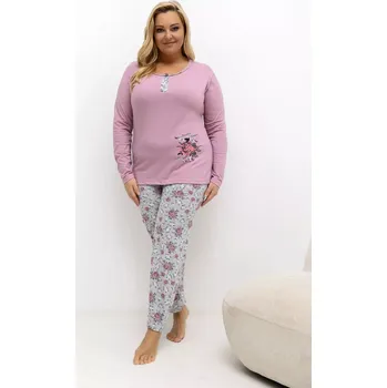 Pánské pyžamo Pohodlná pyžama pro plnoštíhlé model 221188 Forever Pink 4XL