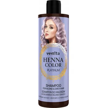 Šampon VENITA HENNA COLOR ŠAMPON NA VLASY 300ML PLATINOVÁ BLOND, ŠEDIVÉ VLASY