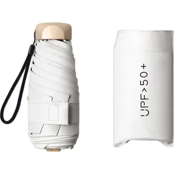 Přenosný deštník do každého počasí/odolný proti UV záření/bílý