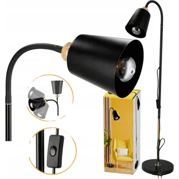 Stojací lampa Stojací lampa černá E27 30 W 150 cm industriální
