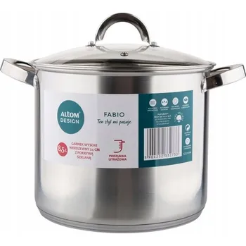 Hrnec Hrnec z z nerezové oceli 8,5 l, plynová indukce Altom Design Fabio 24 cm