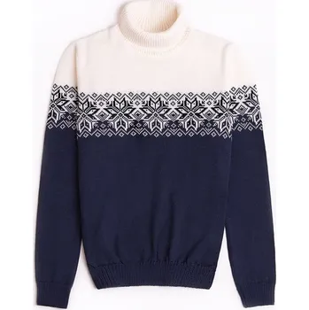 Dámský svetr FOLC VORMSI DÁMSKÝ MERINO SVĚTR, Bílá, Modrá S