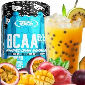 Aminokyselina BCAA prášek Real Pharm BCAA 400g Real Pharm 400 g mango