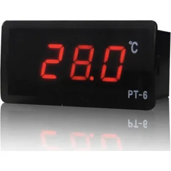 Domácí teploměr Ringder PT-6 Digitální teploměr červený 12V