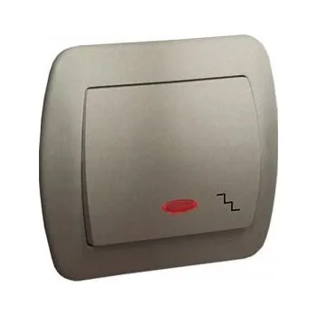 vypínač Vypínač jednoduchý Klasik, Podomítkový Simon stříbrný AW6L/29