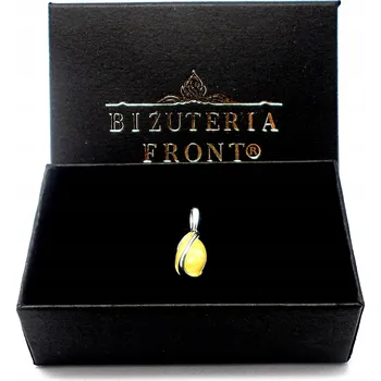 Přívěsek STŘÍBRNÝ PŘÍVĚSEK S JANTAROVOU