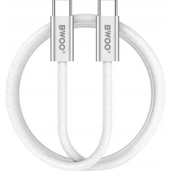 Datový kabel Kabel USB-C - USB-C BWOO 1 m bílý