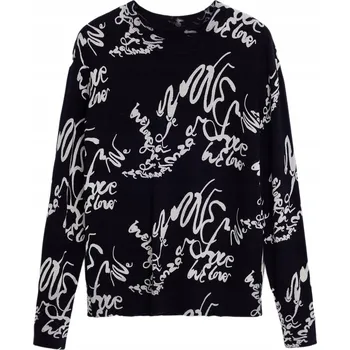 Dámský svetr Desigual dámský svetr černý, délka do boků, velikost XL