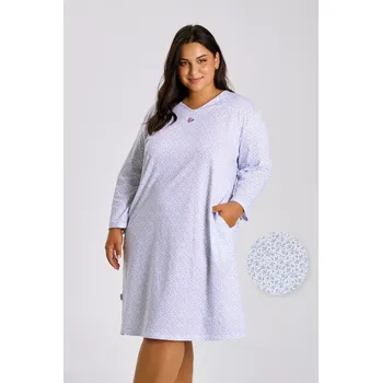 Dámská noční košile 3464 NOČNÍ KOŠILE DEBORA 2XL-4XL Modrá 4XL