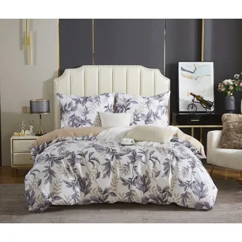 Povlečení POVLEČENÍ 160x200 + 2 POVLEČENÍ NA POLŠTÁŘ 70x80 OBOUSTRANNÉ SATÉNOVÉ LISTY