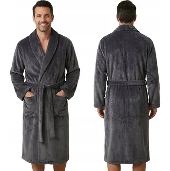 Dámský župan Pohodlný pánský župan Comfort Soft MB VINCENT Popelavý XXL