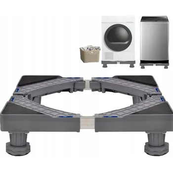 Praní a péče o prádlo Podstavec pod pračku se 4 nohami, 4 trubkami, nosnost až 200 kg, nastavitelný, 41*64 cm