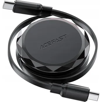 Datový kabel Kabel Acefast USB typ C - USB typ C 0,8 m černý
