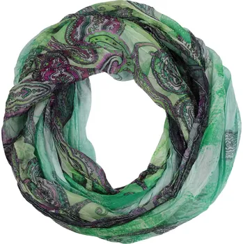 Šála Lehká duhová kruhová šála se vzorem Pastel Air zelená