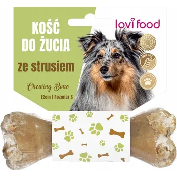 Pamlsek pro psa Lovi Food Žvýkací kost s pštrosím masem S - kost pro psy ke žvýkání, s pštrosím