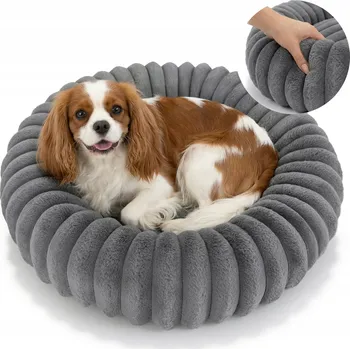 Pelíšek pro psa PELÍŠEK PRO KOČKY KULATÉ 60 CM MĚKKÉ OBEPÍNAJÍCÍ KOŽÍŠEK RABBIT