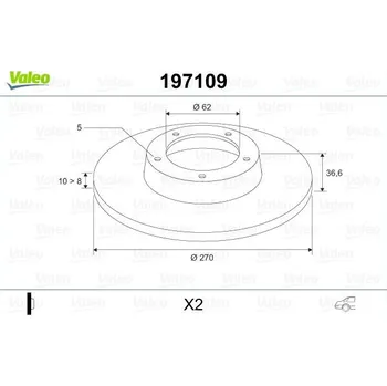 Brzdový kotouč Brzdový kotouč VALEO 197109