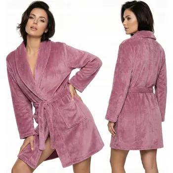 Dámský župan Dámský huňatý župan Comfort Soft MB SOPHIA Starorůžová XL