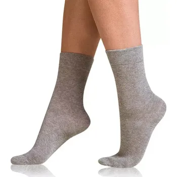 Pánská móda Dámské bavlněné ponožky s pohodlným lemem COTTON COMFORT SOCKS - BELLINDA - šedý melír 39 - 42